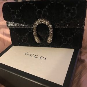 Gucci Supermini Dionysus Double G Velvet Bag